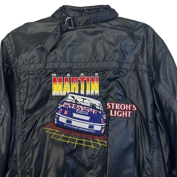 Rare 1998 STROH'S LIGHT NASCAR Mark Martin embroidered Jacket XL - Picture 10 of 16